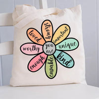 You Are Loved Worthy Canvas Tote Bag