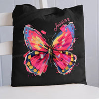 Colorful Butterfly Canvas Tote Bag