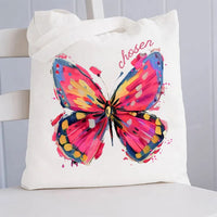 Colorful Butterfly Canvas Tote Bag