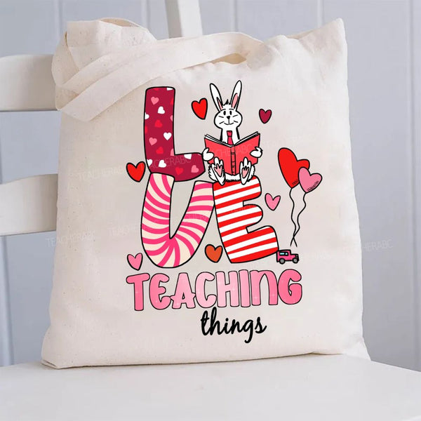 Love Teaching Things Canvas Tote Bag