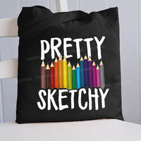 Pretty Sketchy Canvas Tote Bag
