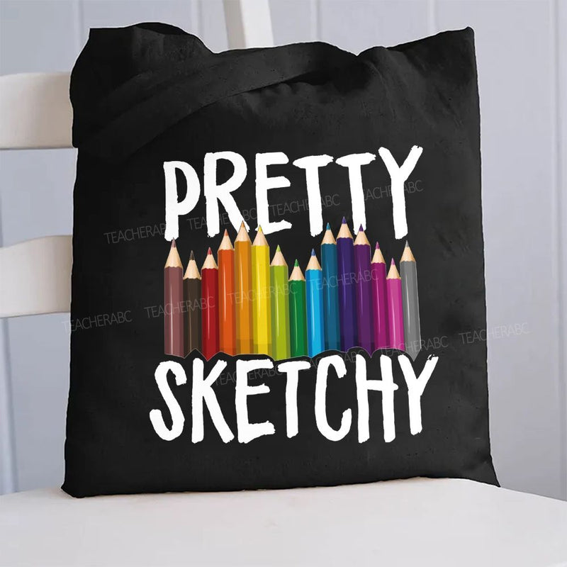 Pretty Sketchy Canvas Tote Bag