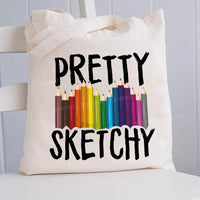 Pretty Sketchy Canvas Tote Bag