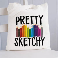 Pretty Sketchy Canvas Tote Bag