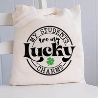 My Students Are My Lucky Charms Canvas Tote Bag