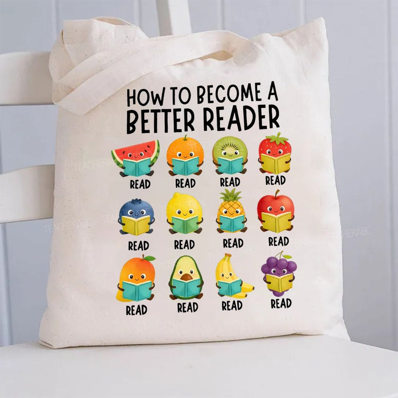 How To Become A Better Reader Canvas Tote Bag