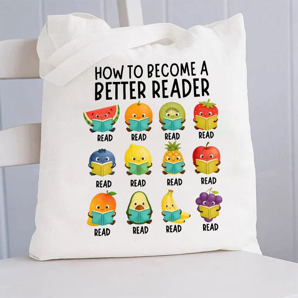 How To Become A Better Reader Canvas Tote Bag