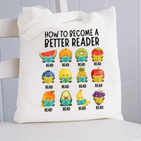 How To Become A Better Reader Canvas Tote Bag
