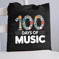 100 Days Of Music Canvas Tote Bag