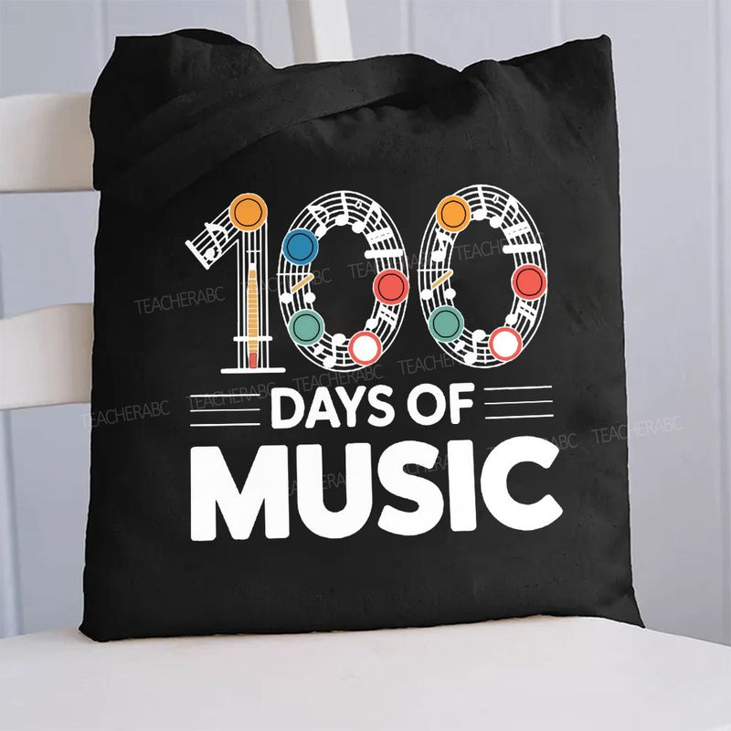 100 Days Of Music Canvas Tote Bag