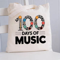 100 Days Of Music Canvas Tote Bag