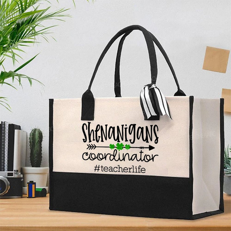Shenanigans Coordinator Teacherlife Cotton Tote Bag