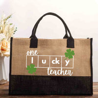 One Lucky Teacher Cotton Tote Bag