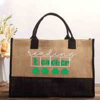 Lucky Reading Teacher Cotton Tote Bag