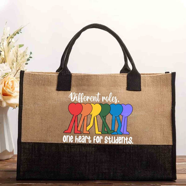 Different Roles One Heart For Students Cotton Tote Bag