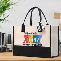 Different Roles One Heart For Students Cotton Tote Bag