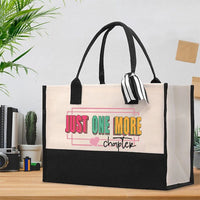 Just One More Chapter Cotton Tote Bag