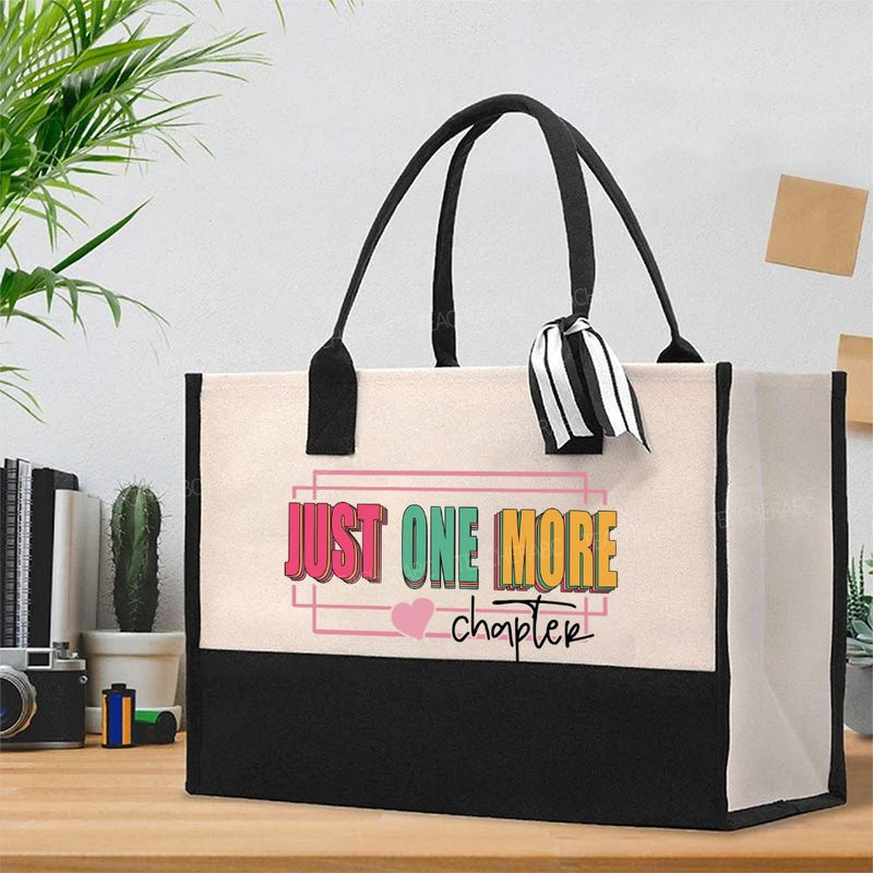 Just One More Chapter Cotton Tote Bag