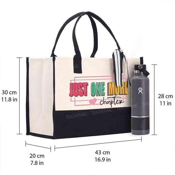 Just One More Chapter Cotton Tote Bag