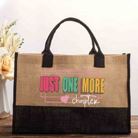 Just One More Chapter Cotton Tote Bag