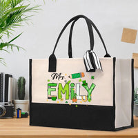 Personalized Name Saint Patrick's Day Mrs Emily Cotton Tote Bag