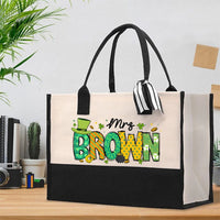 Personalized Name Saint Patrick's Day Mrs Brown Cotton Tote Bag