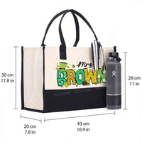 Personalized Name Saint Patrick's Day Mrs Brown Cotton Tote Bag