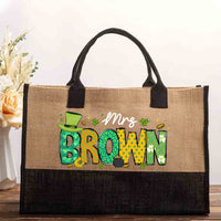 Personalized Name Saint Patrick's Day Mrs Brown Cotton Tote Bag