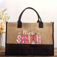 Personalized Name Valentine's Day Mrs Smith Cotton Tote Bag