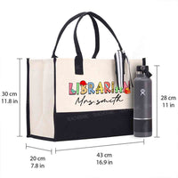 Personalized Librarian Name Teaching Cotton Tote Bag