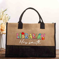 Personalized Librarian Name Teaching Cotton Tote Bag