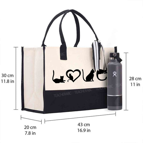 Cat Lover Cotton Tote Bag