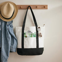 Personalized Name Saint Patrick's Day Mrs Smith Color-blocked Canvas Bag