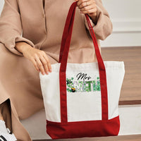 Personalized Name Saint Patrick's Day Mrs Smith Color-blocked Canvas Bag
