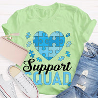Support Squad Love Puzzle Teacher T-shirt