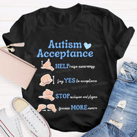 Autism Acceptance Sign Language Teacher T-shirt