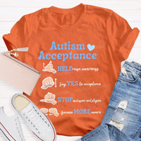 Autism Acceptance Sign Language Teacher T-shirt