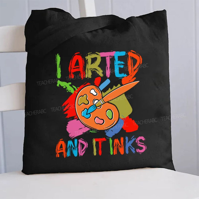 Arted And It Inks Canvas Tote Bag