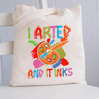 Arted And It Inks Canvas Tote Bag