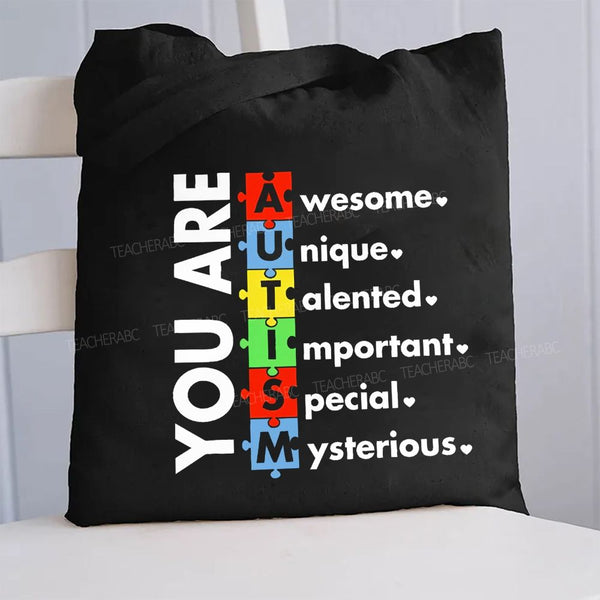 You Are Awesome Unique Canvas Tote Bag