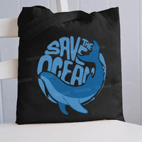 Save The Ocean Earth Day Canvas Tote Bag