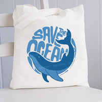 Save The Ocean Earth Day Canvas Tote Bag