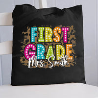 Personalized Grade And Name Shopping Tote Bag