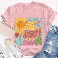 School's Out Forever Retirement 2026 Floral Teacher T-shirt