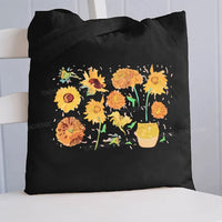 Art Sunflower Flower Canvas Tote Bag