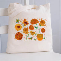 Art Sunflower Flower Canvas Tote Bag