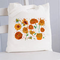 Art Sunflower Flower Canvas Tote Bag
