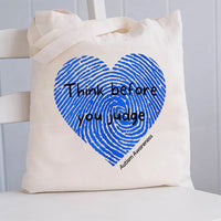 Think Before You Judge Canvas Tote Bag