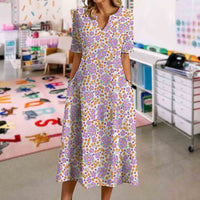Spring-Themed Floral Print Dress