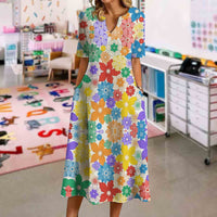 Boho Hallway Blooms Floral Dress